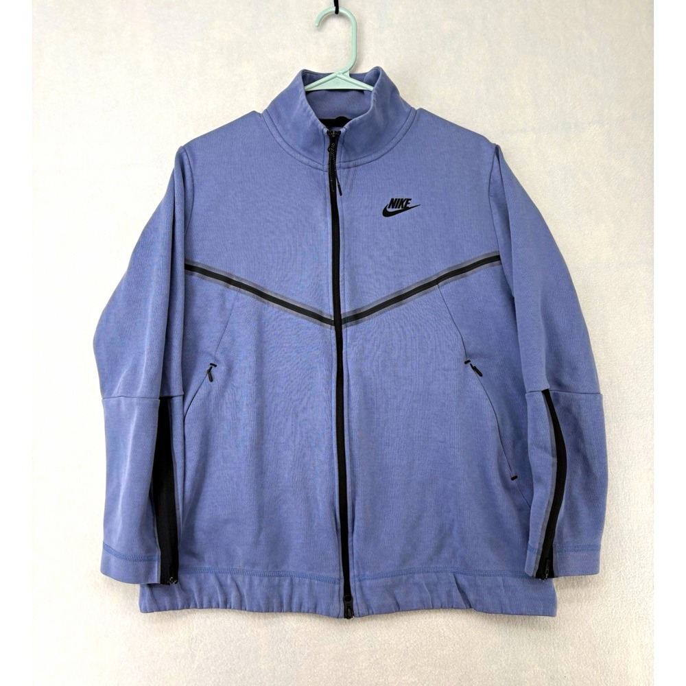 Nike Tech Fleece Blue Track Jacket Full Zip Zipped Pockets Men's S